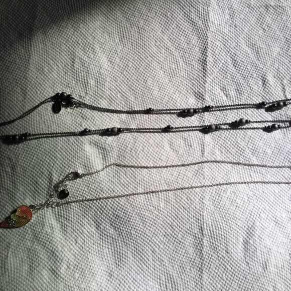 Two Claire's necklace one long 44" one short 18" - Picture 2 of 3